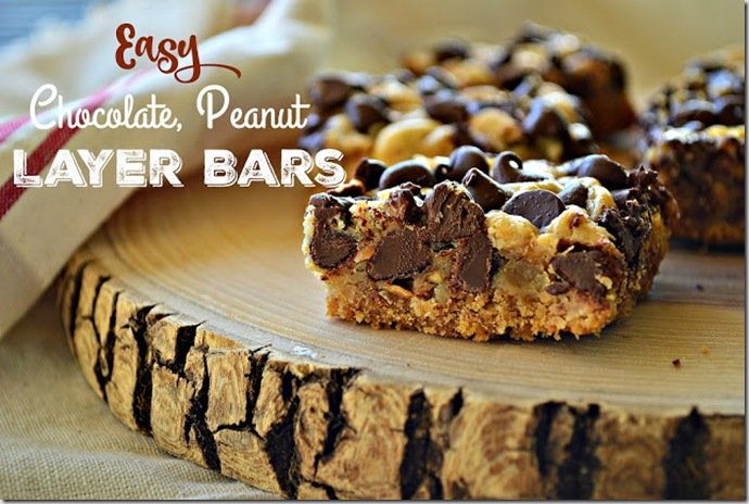 Easy Chocolate Peanut Layer Bars
