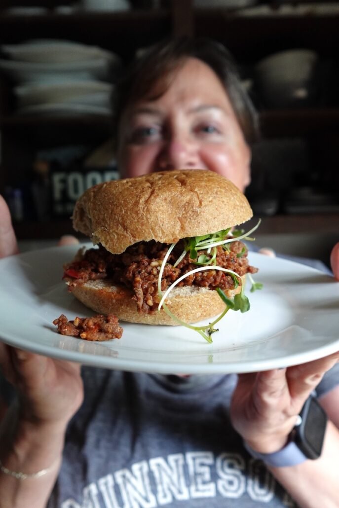 this is a plate of sloppy joes
