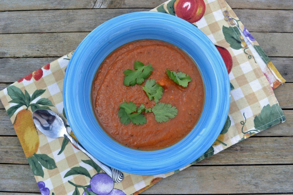 Indian Spiced Roasted Squash Tomato Soup