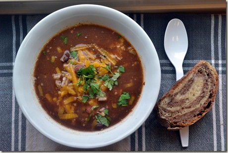 Souper Friday–Black Bean Soup with Cilantro Rice