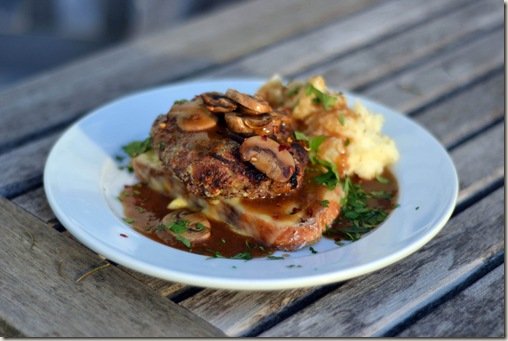 Grilled Salisbury Steak with Mushroom Gravy