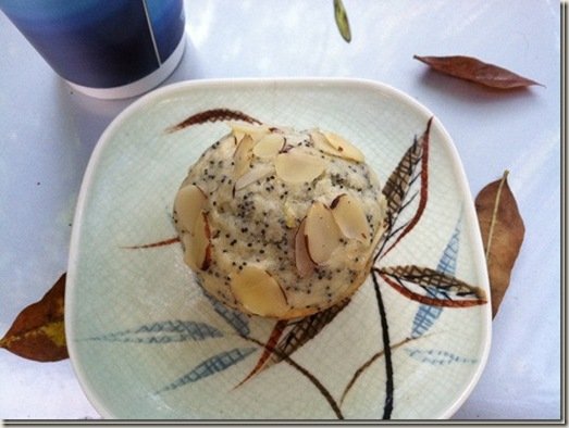 Vanilla Chobani Almond Poppy Seed Muffins