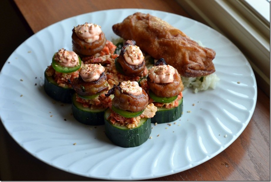 Spicy Crab and Carrot Sushi Rolls