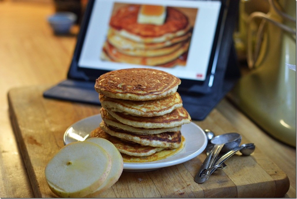 Healthy Apple Ring Mock Buttermilk Pancakes