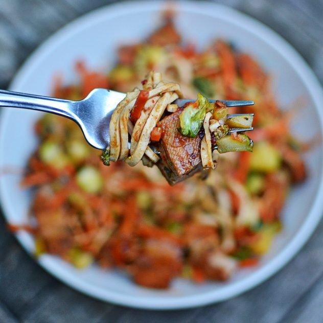 Thai Chili Soy Noodle Stir Fry My Bizzy Kitchen