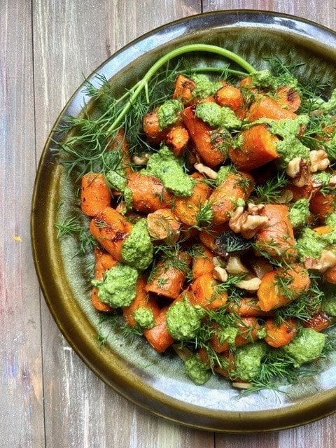 Carrot Top and Cilantro Pesto