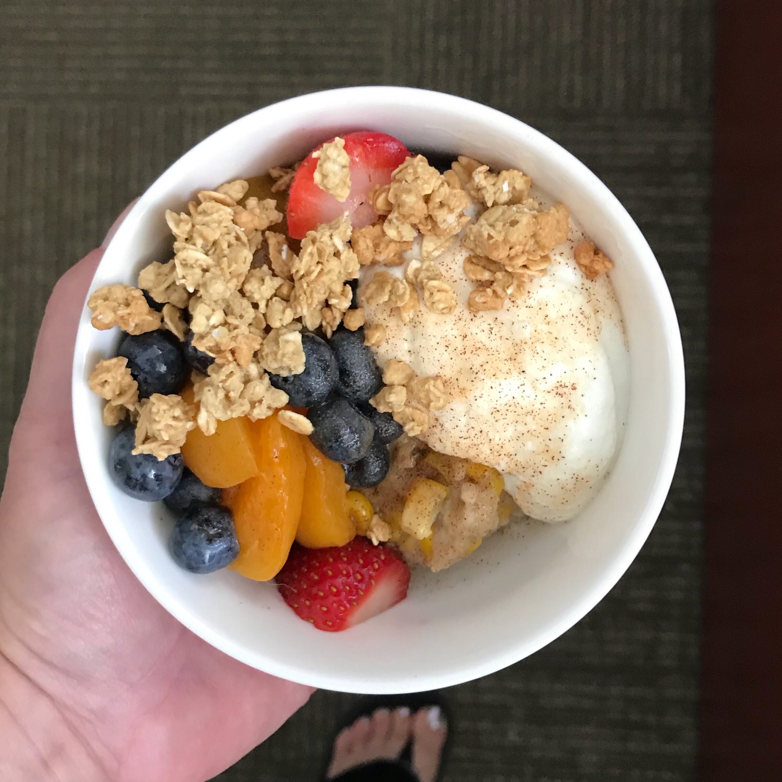 Oatmeal with Corn and Fresh Fruit