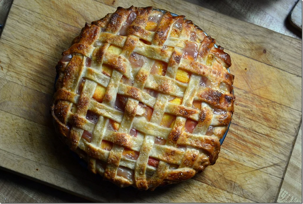 this is a homemade peach pie