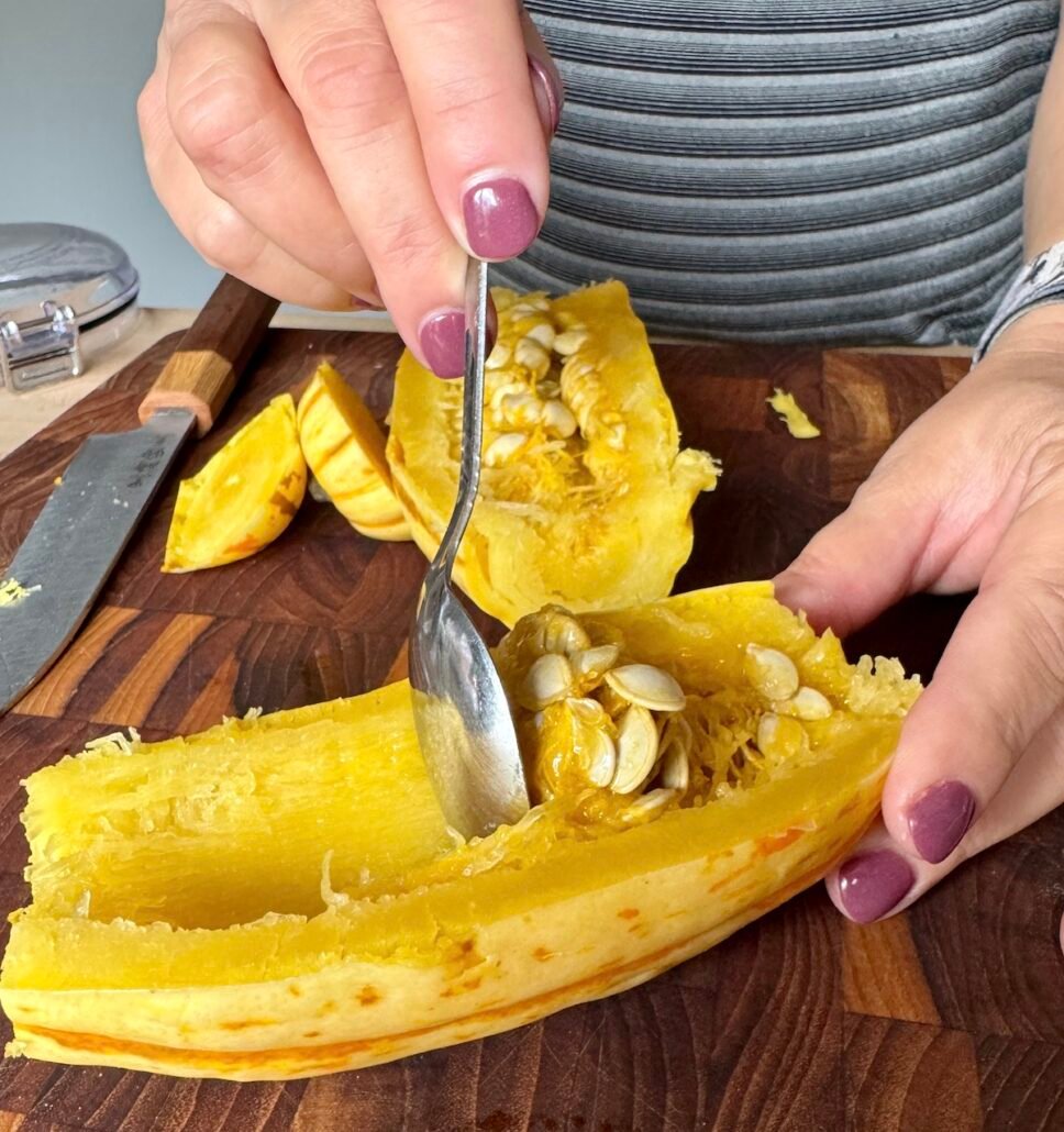 zero weight watchers delicata squash seed removal