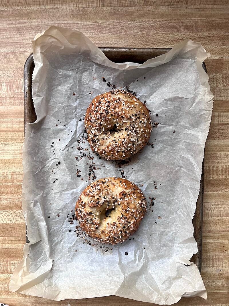 Skinny Pizza Dough Bagels
