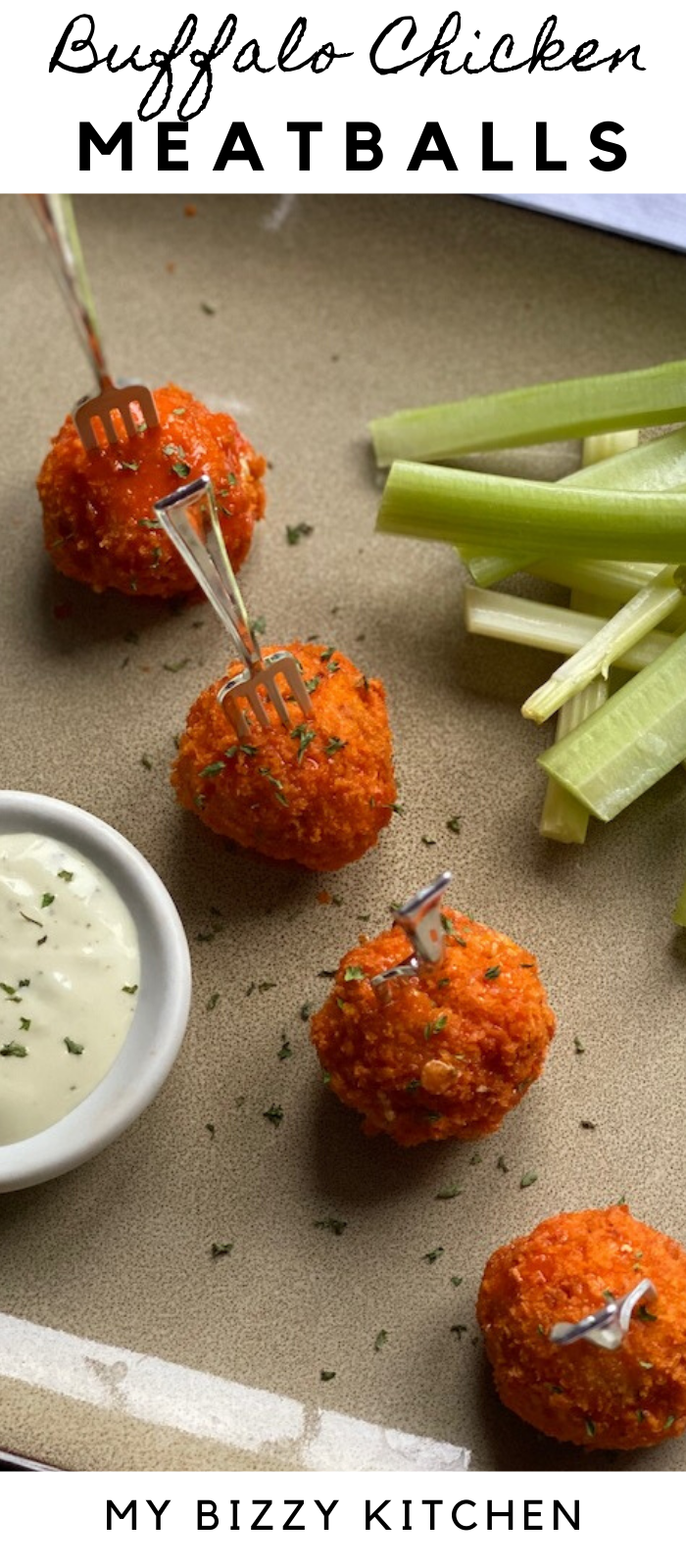 Buffalo Chicken Balls - My Bizzy Kitchen