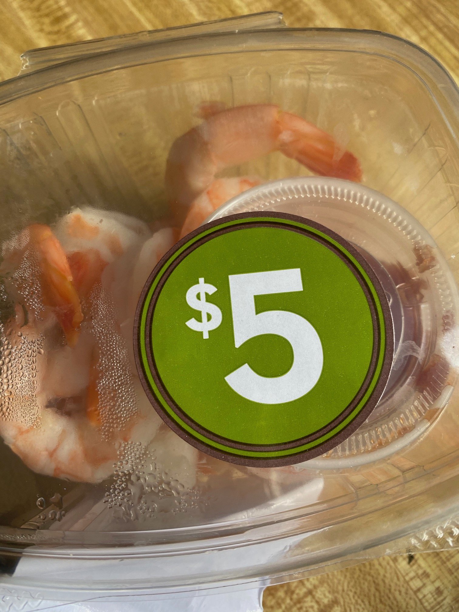 this is a package of cooked shrimp from the grocery store