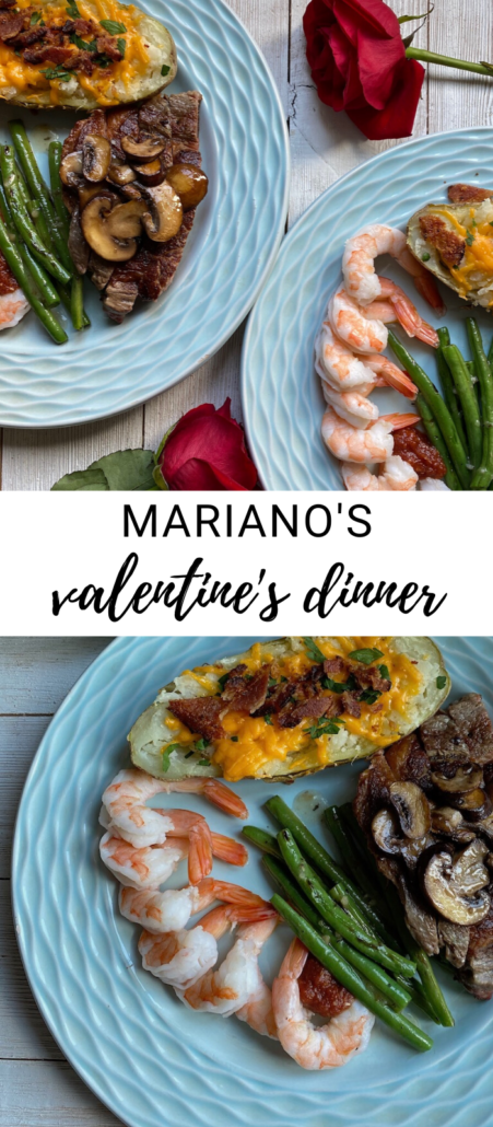 Make this dinner for your sweetheart at home for just $15. Two pan seared ribeyes with sauteed mushrooms, twice baked potatoes, lemon vinaigrette green beans, and shrimp cocktail. Valentine's Dinner Ideas | Ribeye Steak | Twice Baked Potato | Shrimp Cocktail | Romantic Dinner | Valentine's Dinner At Home | Cheap Valentine's Dinner