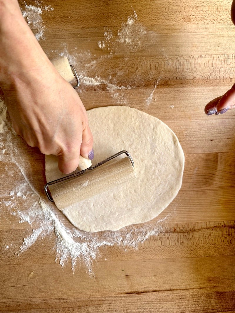 this is dough being rolled out for naan bread that's Weight Watchers friendly