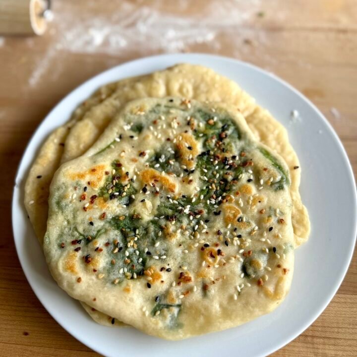 this is naan bread with spinach