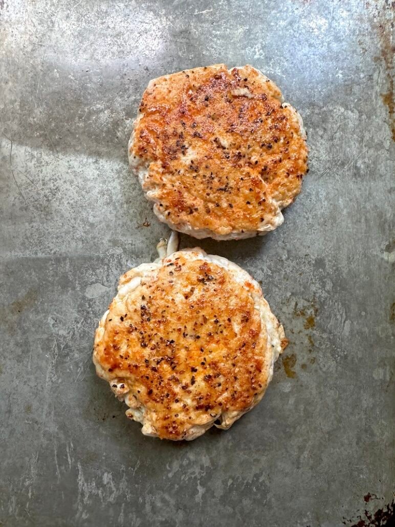 these are perfectly cooked turkey burgers 