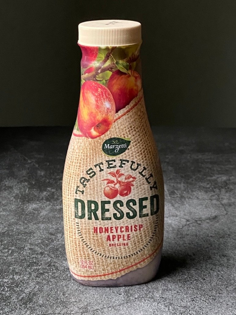 this is a photo of a bottle of salad dressing