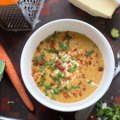 Roasted Broccoli Cheddar Soup