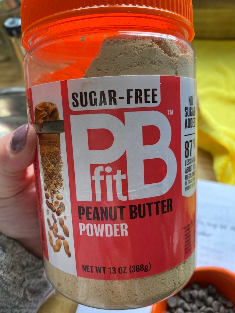 this is a jar of PBFit powdered peanut butter