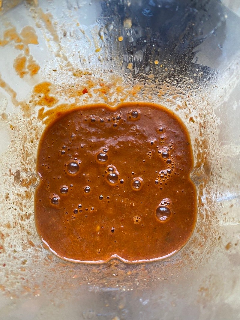 this is a photo of blended peppers