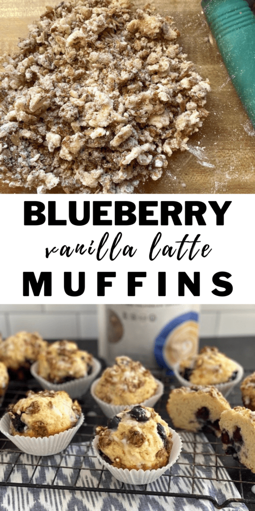  These muffins taste like blueberry coffee cake and I am not mad about it! The new Safe + Fair vanilla latte crumble on top bring these over the top. These muffins are 4 points on #teampurple and #teamblue. On #teamgreen they are 5 points. #blueberry #muffins #ww