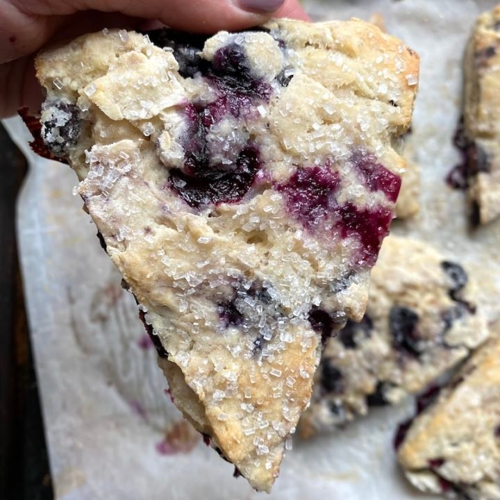 this is a photo of a blueberry scone