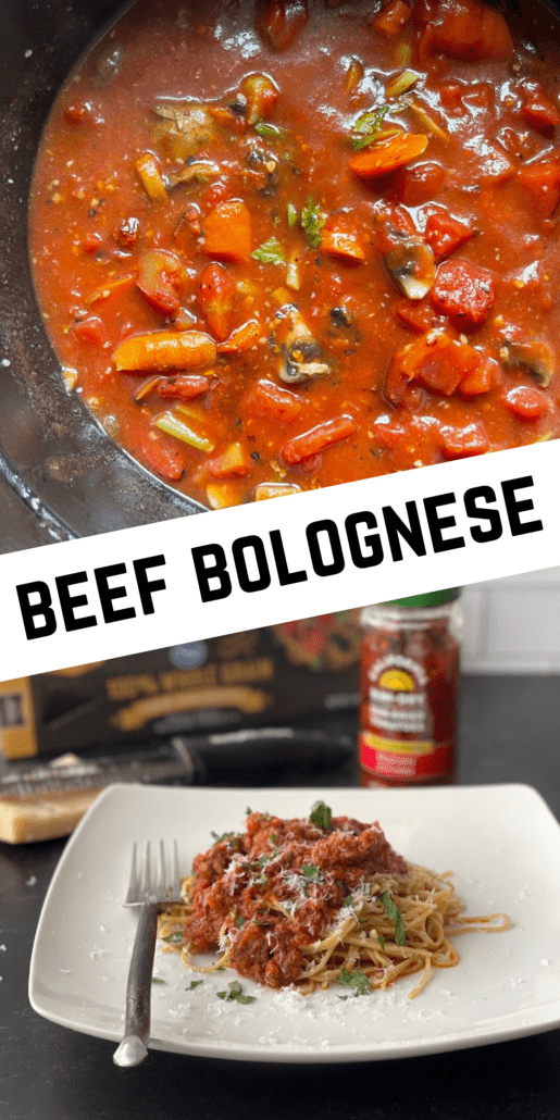 When you have good beef like Butcher Box, a little goes a long way. This sauce is so rich and delicious but also chock full of veggies. Adding mushrooms helps boost the beefy flavor and sundried tomatoes also add a depth of flavor too. Just be sure to buy them stored in water, not oil, so they are zero points on all plans. Once you puree no one will know! On all #ww plans this is 2 points for 1/2 a cup. #ww #weightwatchers #bolognese #beef #pasta