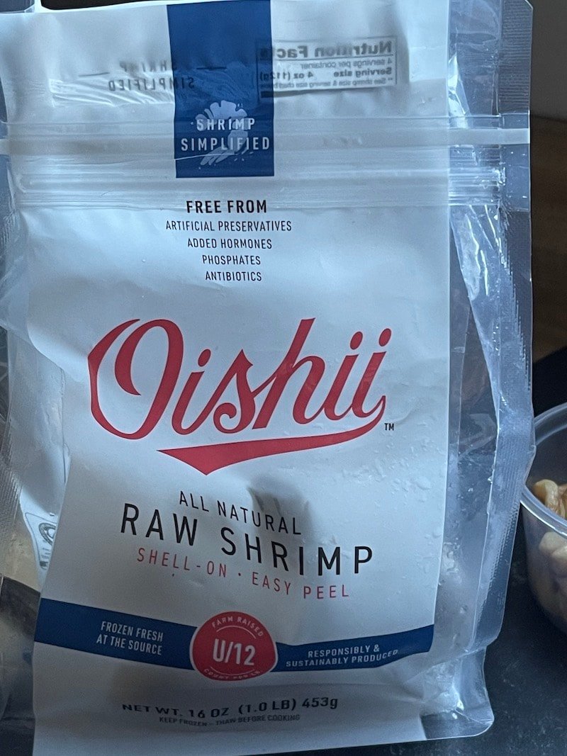 this is a photo of Oishii frozen shrimp