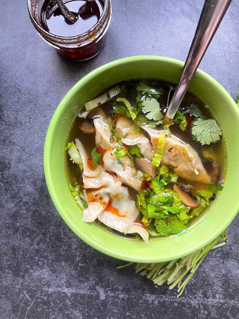 this is a photo of wonton soup