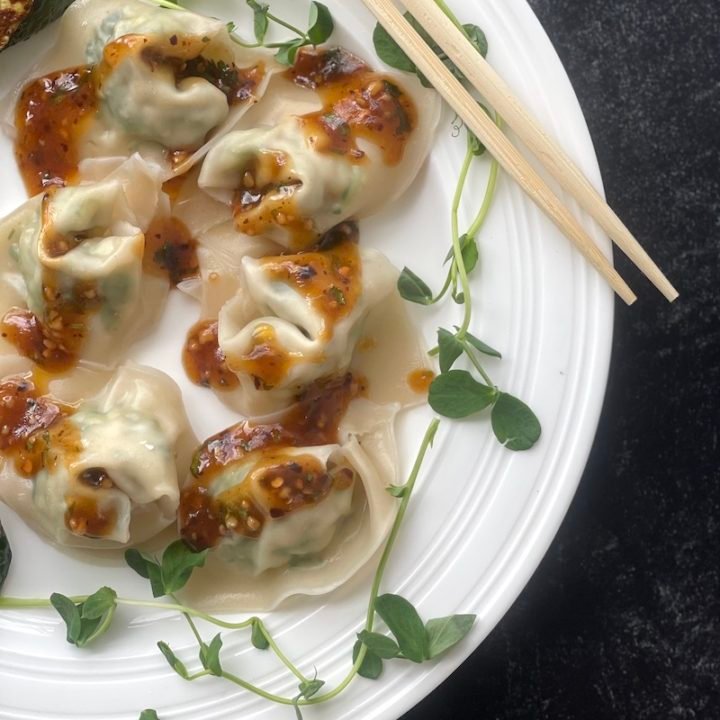 this is a photo of shrimp wontons