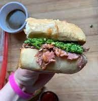 This is a photo of a roast beef sandwich