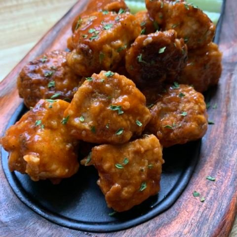 this is a photo of buffalo chicken bites