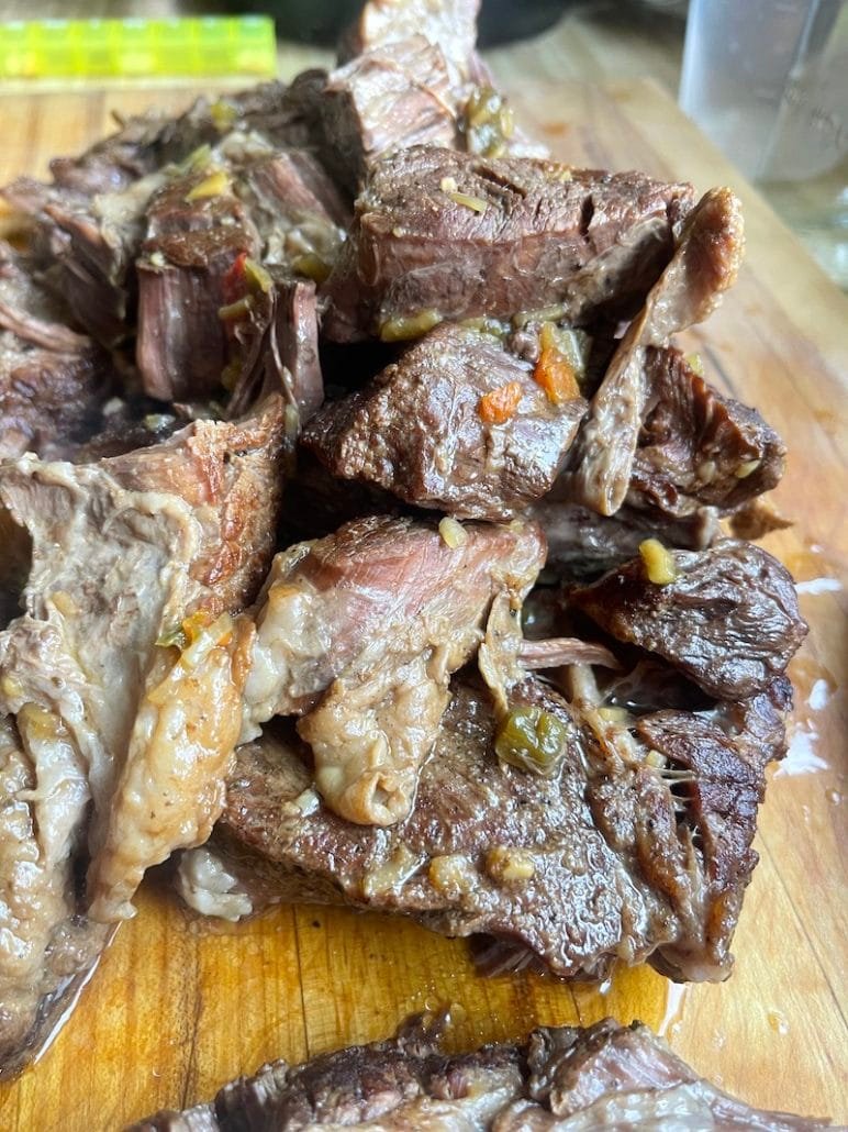 this is a photo of chuck roast out of the instant pot - super tender