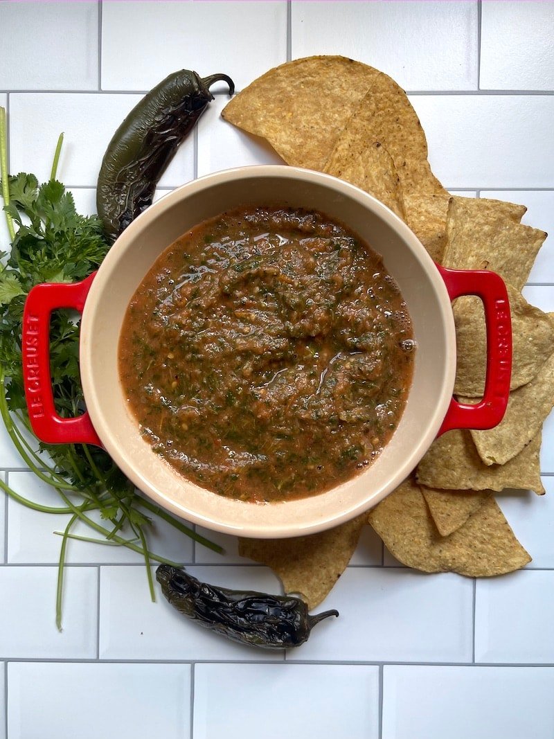 this is a photo of grilled copycat baja fresh salsa