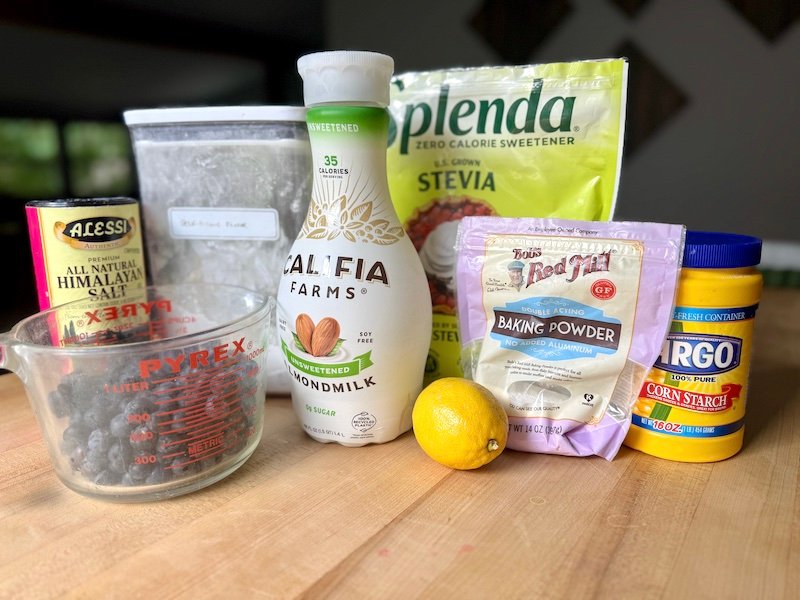 ingredients needed for Weight Watchers blueberry cobbler recipe