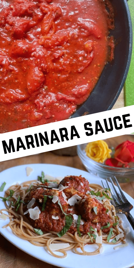 This homemade marinara sauce takes only 20 minutes to make, yet it is rich and tastes like it’s been simmering all day. Tomato paste gives this a depth of flavor that is delicious. You can use some of this marinara sauce to make my chicken meatball recipe, my zucchini lasagna, my quick tomato soup, and my chicken parmesan. This is ZERO points on all WW plans. If your sauce is a bit acidic, add a pinch of sugar to balance it out. #ww #weightwatchers #pasta #marinara #sauce