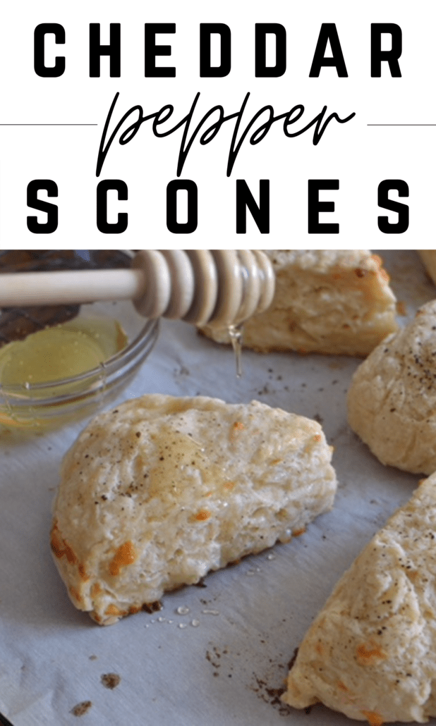 These savory scones are Weight Watcher friendly and for this recipe I drew inspiration from one of my friends cheddar honey scones, which I linked in my blog post. It's a 10 ingredient recipe and only takes 15 minutes to make. These come in at 7 points with the 1/2 teaspoon of honey drizzled on the top, and it's 6 points without. #ww #weightwatchers #scones