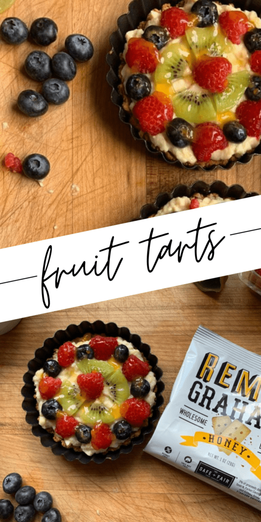 What I love about these tarts is that they are not overly sweet. You get the cinnamon sweetness from the crackers and the pastry cream has just a hint of sweetness from the Splenda. So the real star is the apricot glazed fruit on top. The fruit tart glaze is also only 0 points and each tart is 3 points! #tart #fruit #ww #weightwatchers #ww #pastry