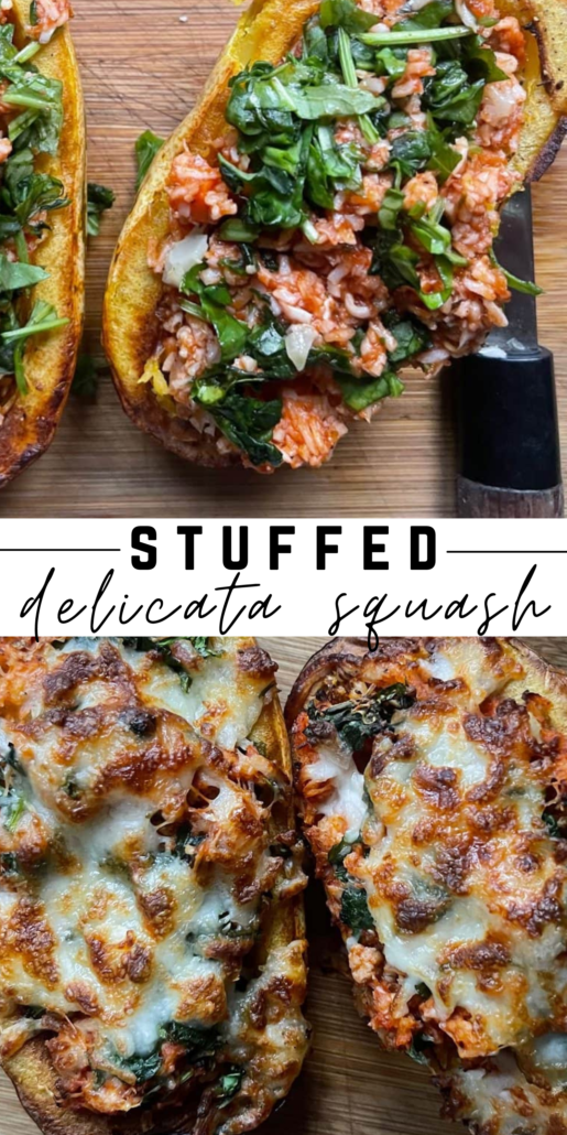 This air fryer delicata squash clicks all the boxes – easy, meaty and delicious! The bulk of the filling comes from my pork ragu recipe, which can be part of your weekly meal prep and used later on in the week for a quick pasta recipe. On all WW plans, one half of the stuffed delicata squash is 6 WW points. Each half makes for an under 200 calorie meal. #ww #weightwatchers #delicatasquash