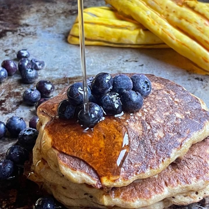 this is a photo of delicata squash pancakes