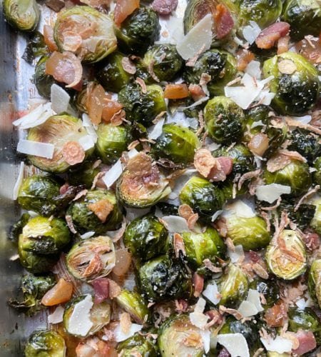 Brussels Sprouts with Crispy Pancetta and Apple Cider Gastrique