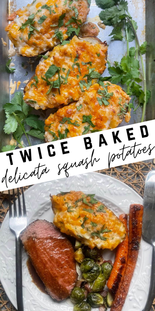 If you need a new way to serve up potatoes as a Thanksgiving side dish try these twice baked potatoes in the oven. They are slightly sweet but pair well with the sharp provolone and cheddar cheese. It's a great Weight Watchers side option that's very easy to make. Thanksgiving Side Dishes | Potato Recipes | Weight Watchers