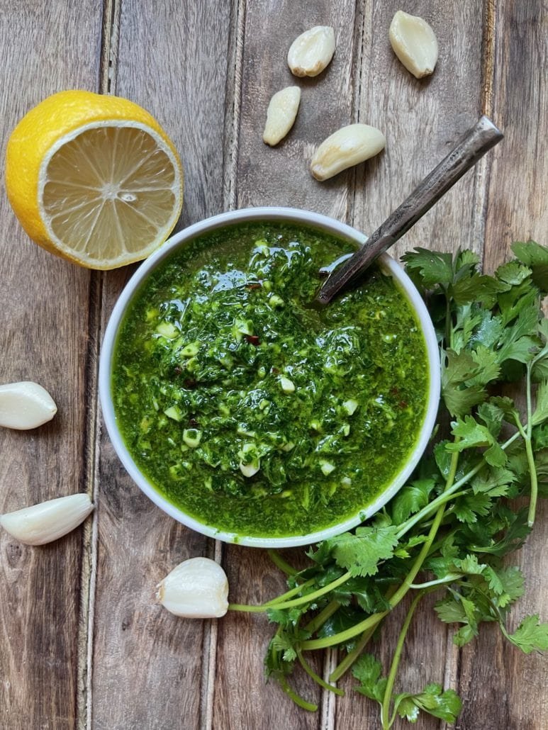 this is a photo of chimichurri sauce