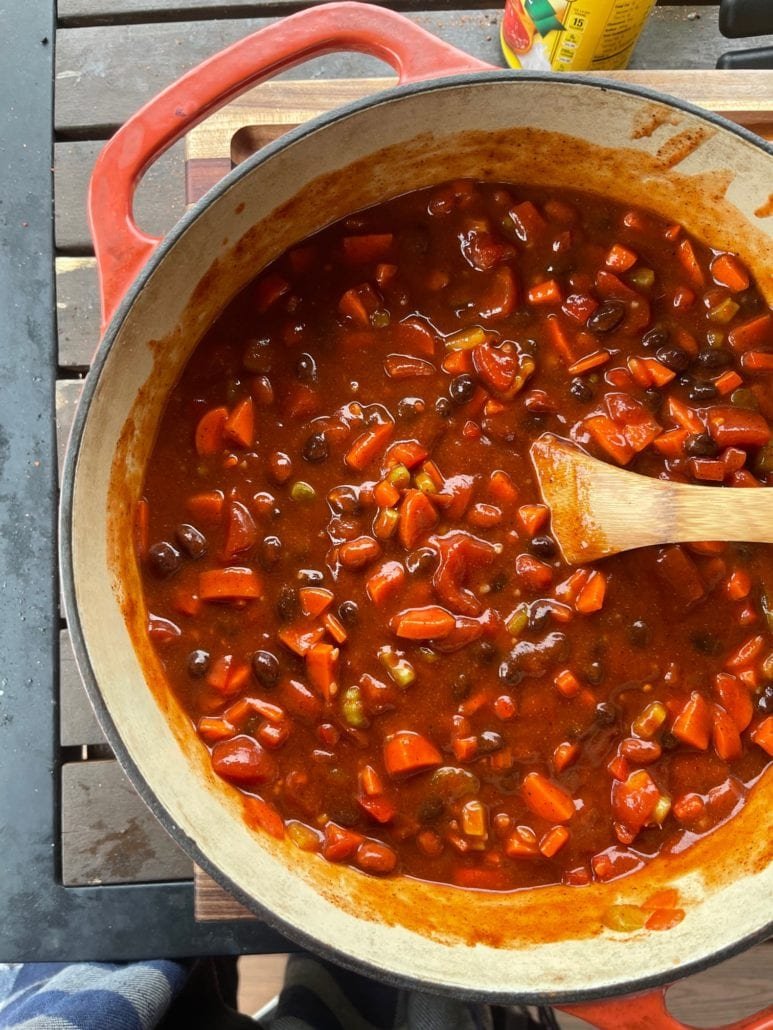 this is a photo of grilled buffalo chicken chili