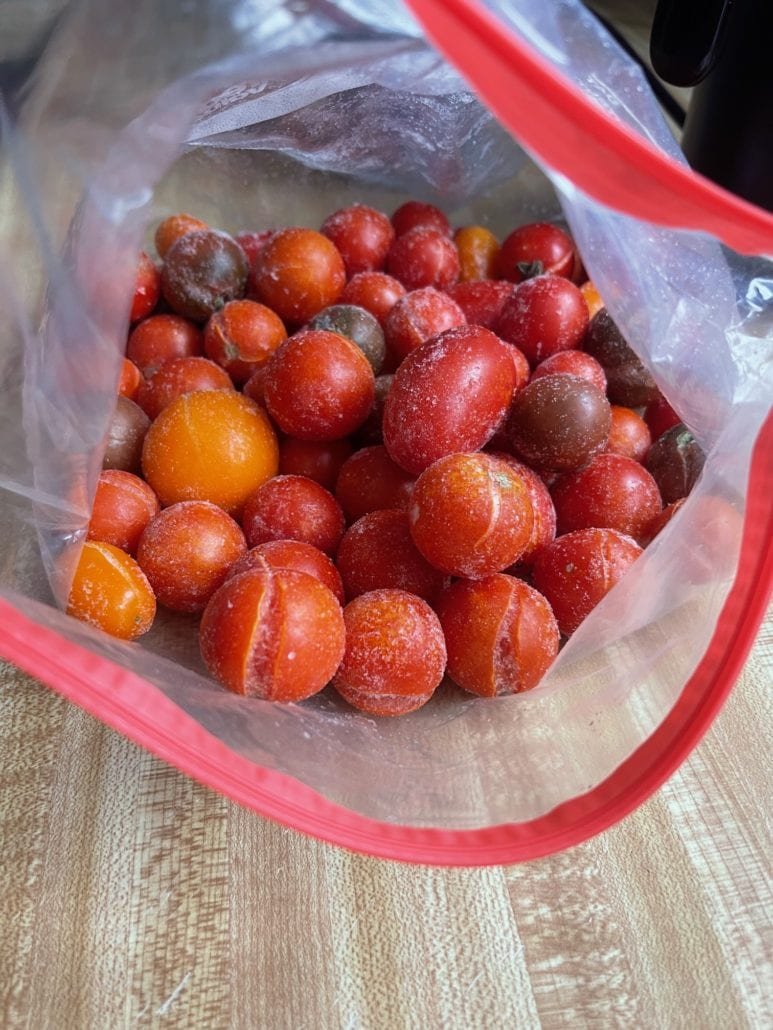 this is a bag of frozen cherry tomatoes