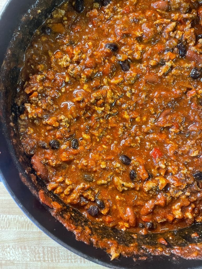 this is a photo of spicy beef chili