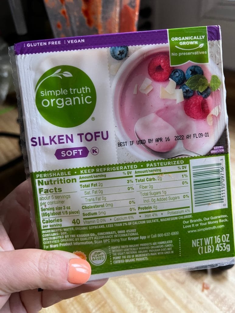 this is a package of silken tofu for vegan tomato soup