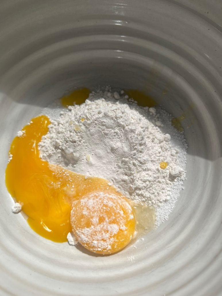 egg yolk mixture
