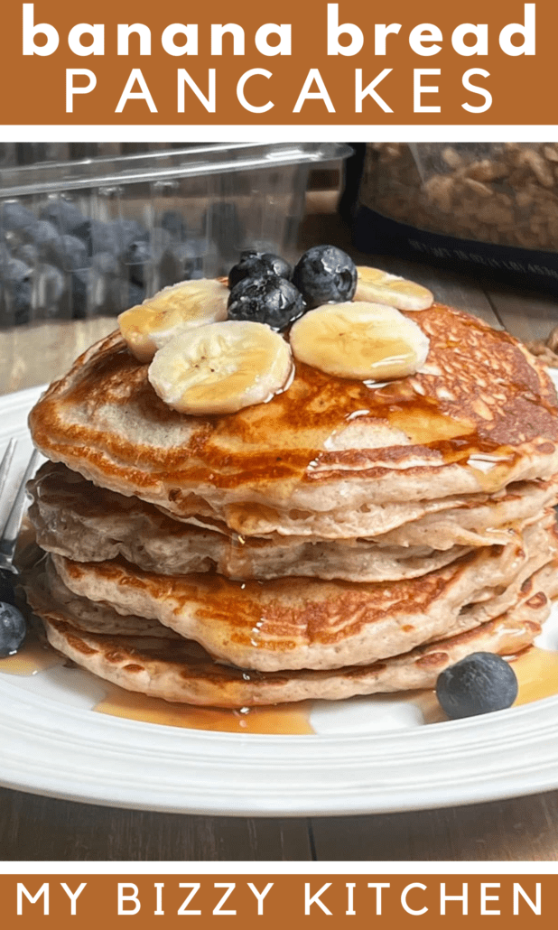 These easy banana bread pancakes are perfect for a meal prep breakfast idea. A Weight Watchers breakfast that is sure to become a repeat. These banana pancakes are not overly sweet which is why I love them so much! #ww #weightwatchers #bananabread