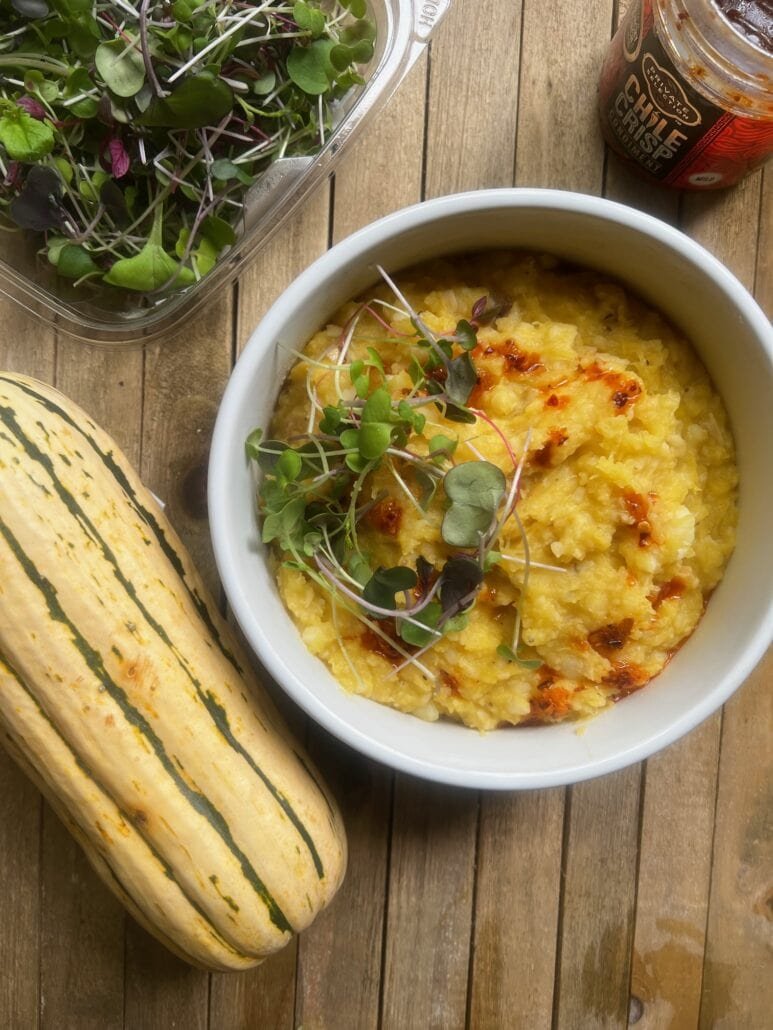 these are the ingredients you need for delicata squash mashed potatoes